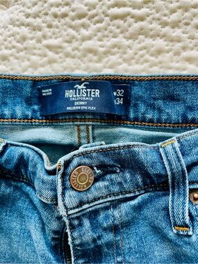 Men’s Hollister Epic Flex Skinny Blue Jeans - W32 L34